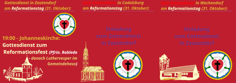 Gottesdienste Reformationstag (Slider)