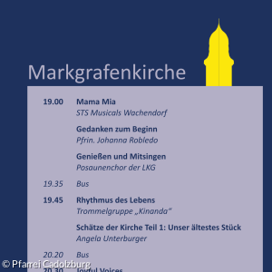 Nacht der offenen Kirchen - Programm Markgrafenkirche